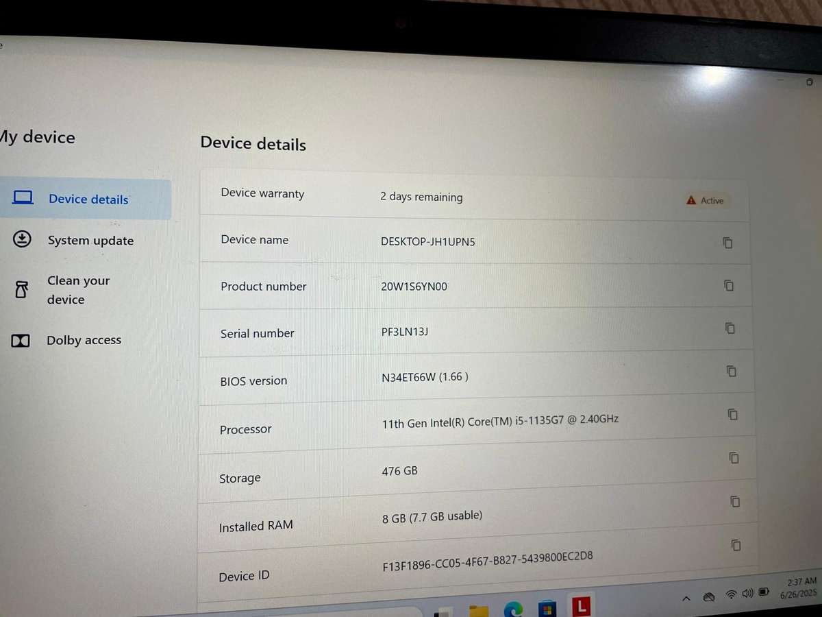 T14 Lenovo i5 11th Gen