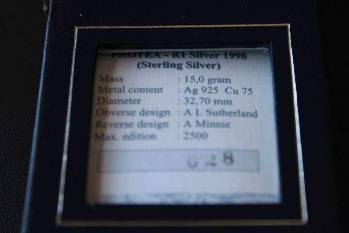 1998 Proof Silver R1 Children, Spot R829.86