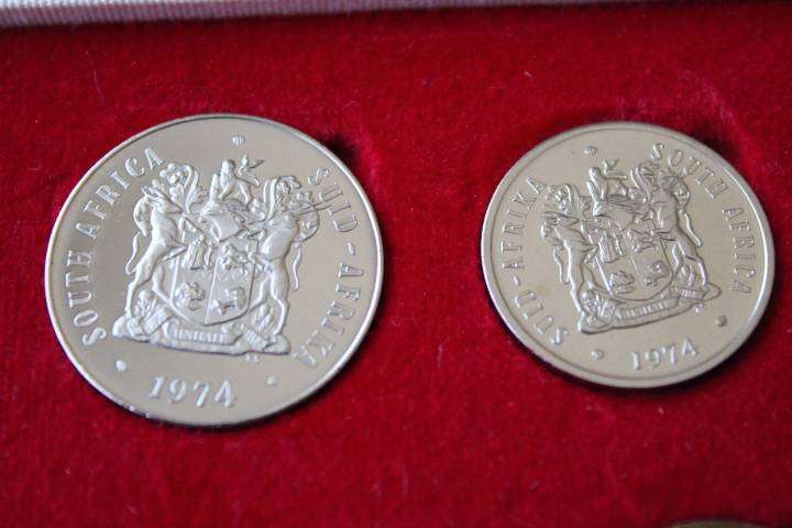 1974 Partial Proof Set 50c to 1/2c