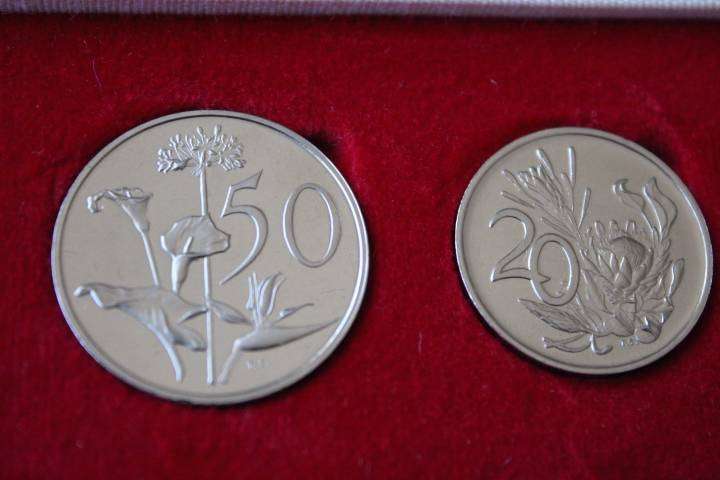 1974 Partial Proof Set 50c to 1/2c
