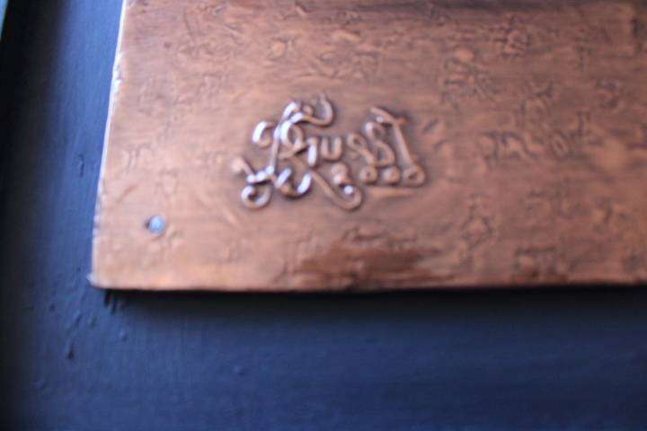 Copper plaque steam trains by the late Richard Guest, class 19d