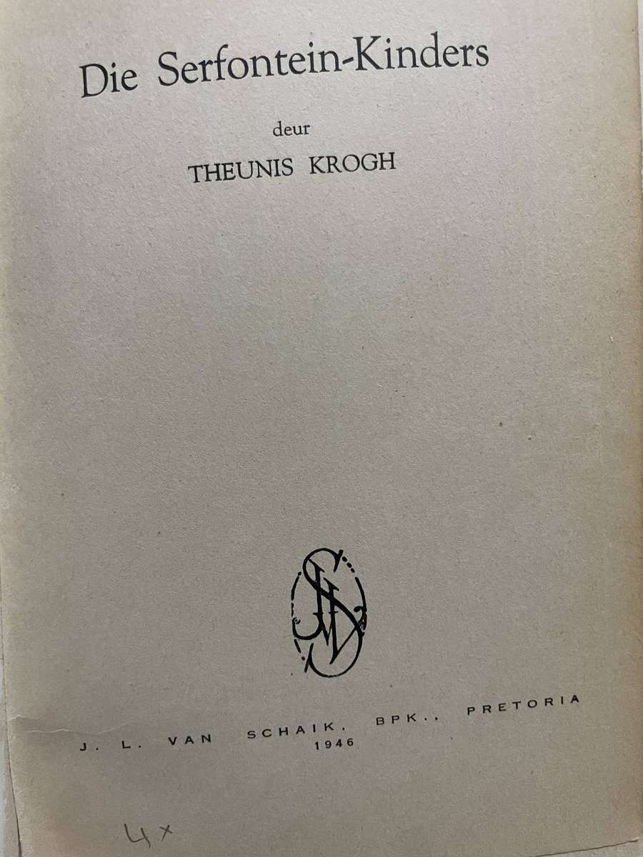 Die Serfontein kinders. Theunis Krogh