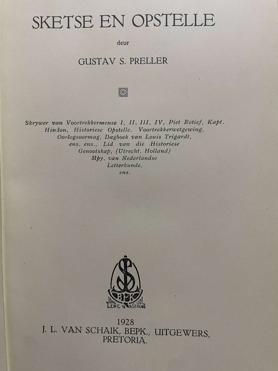 Sketse & Opstelle. Gustav Preller (1928).