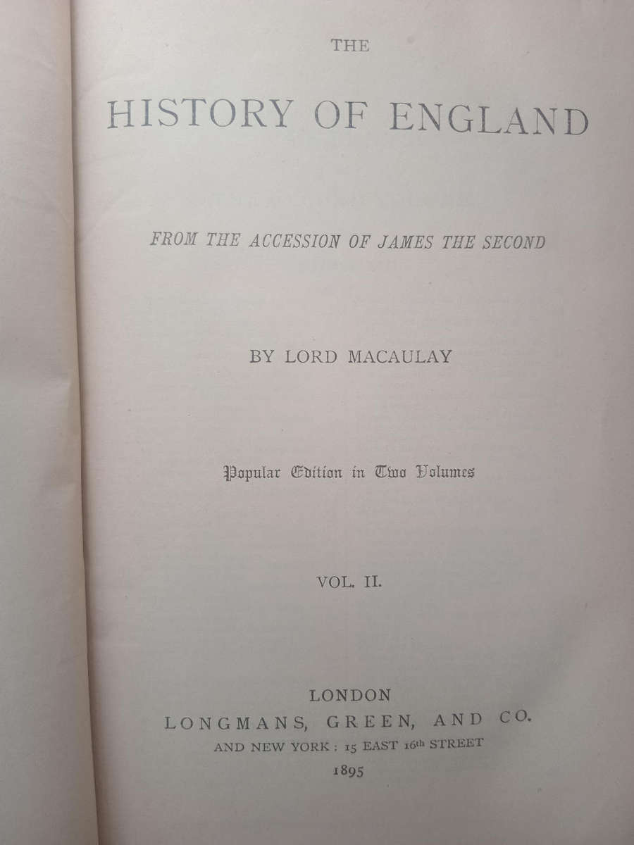 Macaulay's History of England Vol 2