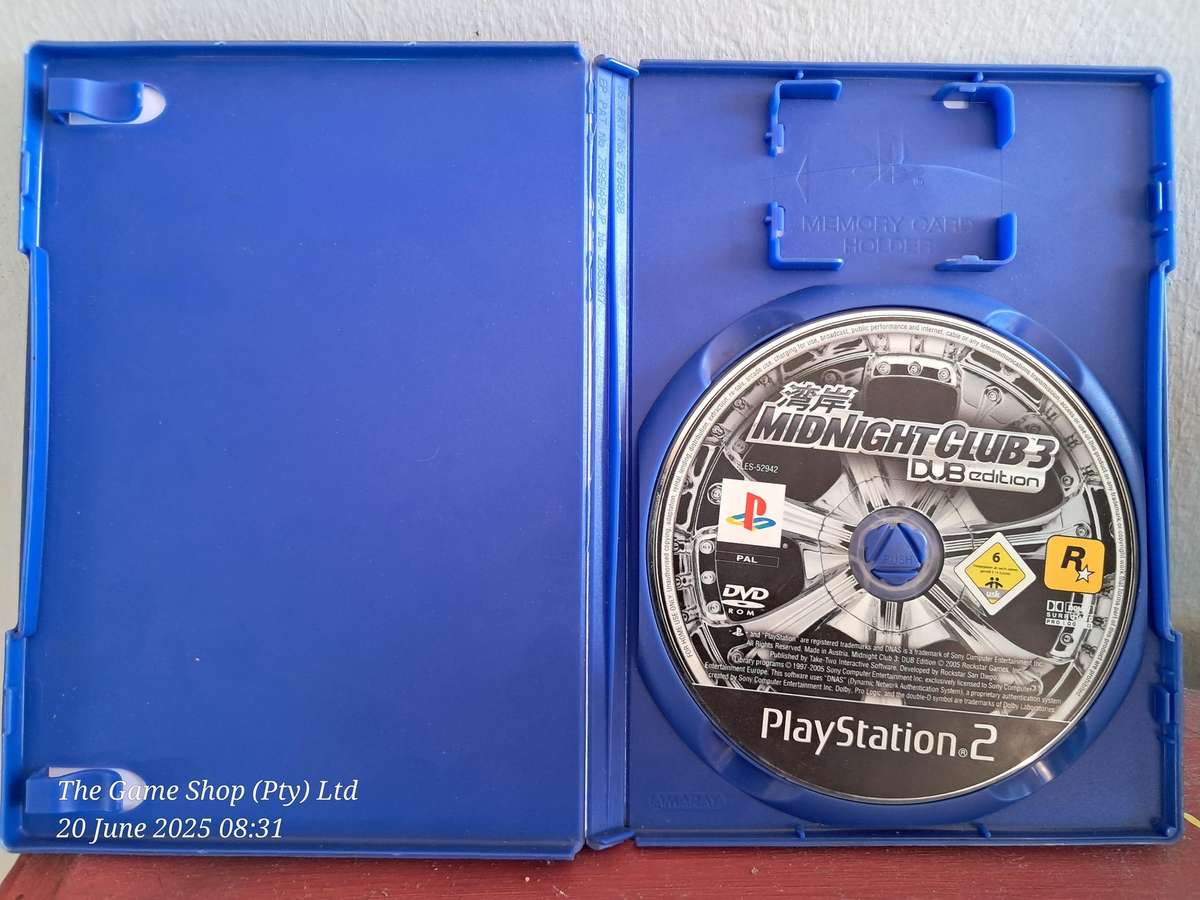 PS2 Midnight Club 3 Dub edition - No Manual