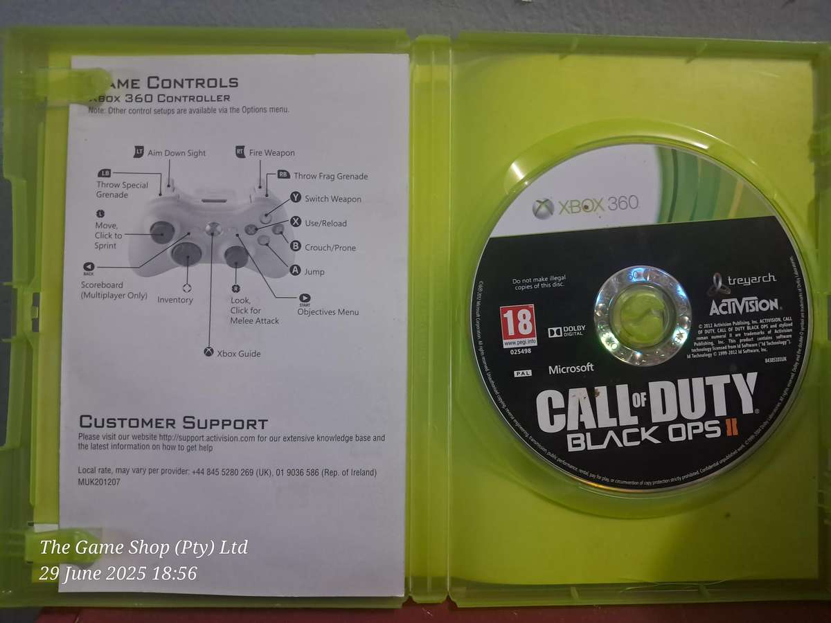 XBOX 360 CALL OF DUTY : BLACK OPS 2 - CIB