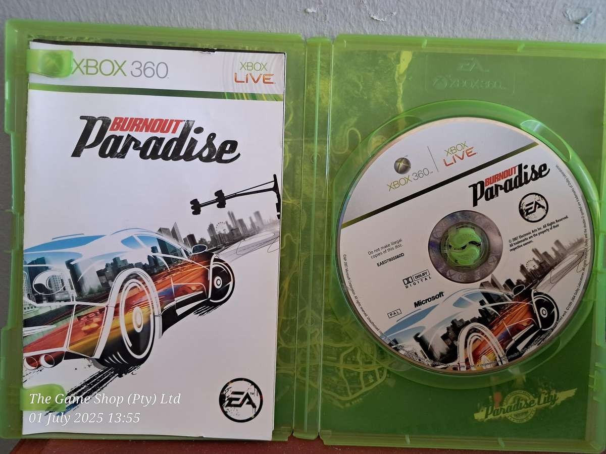 XBOX 360 BURNOUT PARADISE - CIB