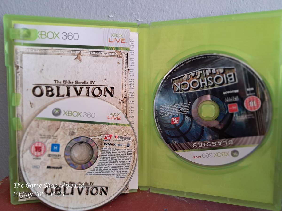 XBOX 360 BIOSHOCK / OBLIVION DOUBLE PACK