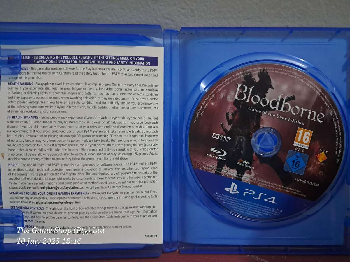 PS4 BLOODBORNE - GAME OF THE YEAR EDITION
