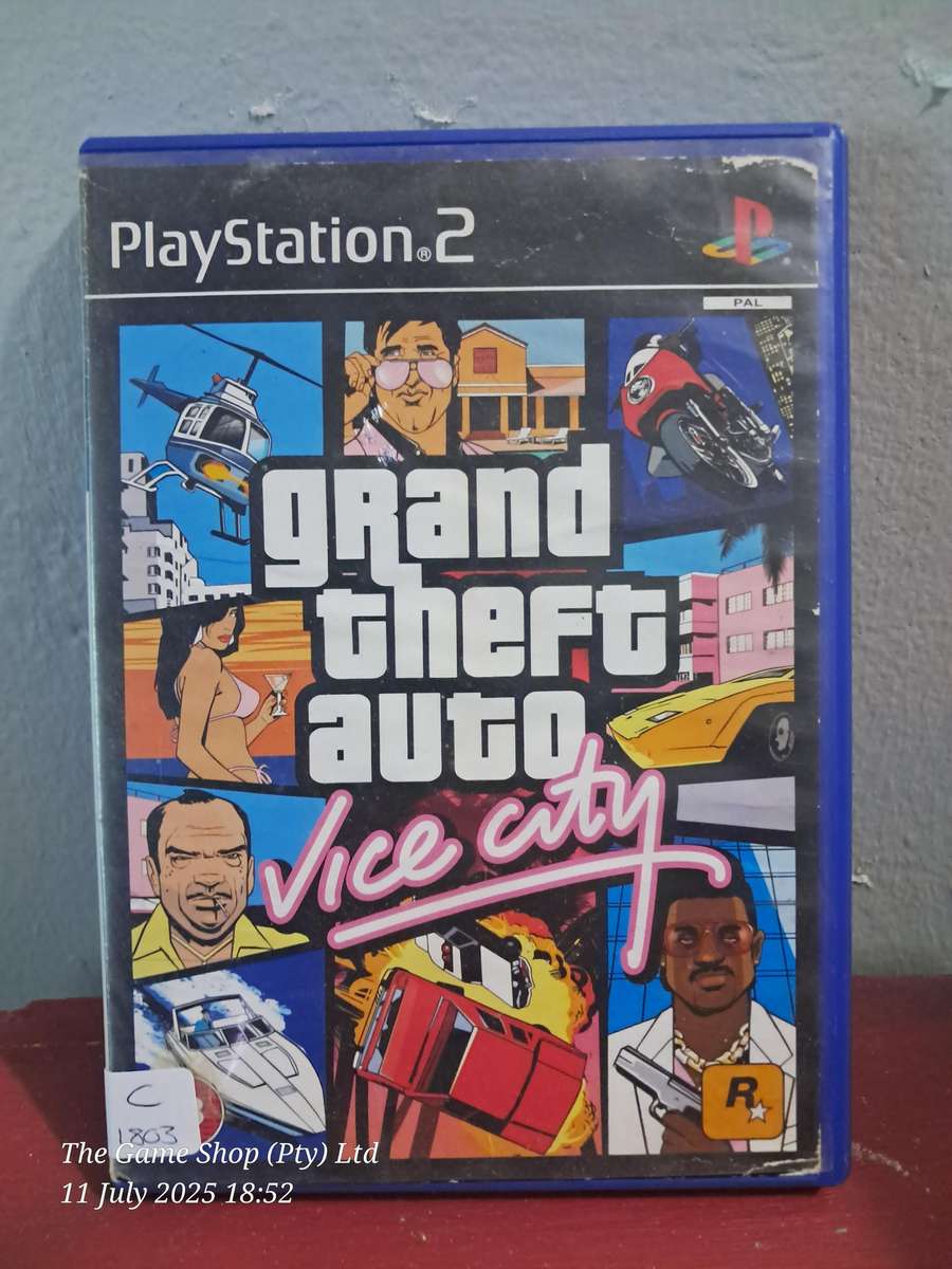 PS2 GRAND THEFT AUTO : VICE CITY - NO MANUAL (PLATINUM DISC)