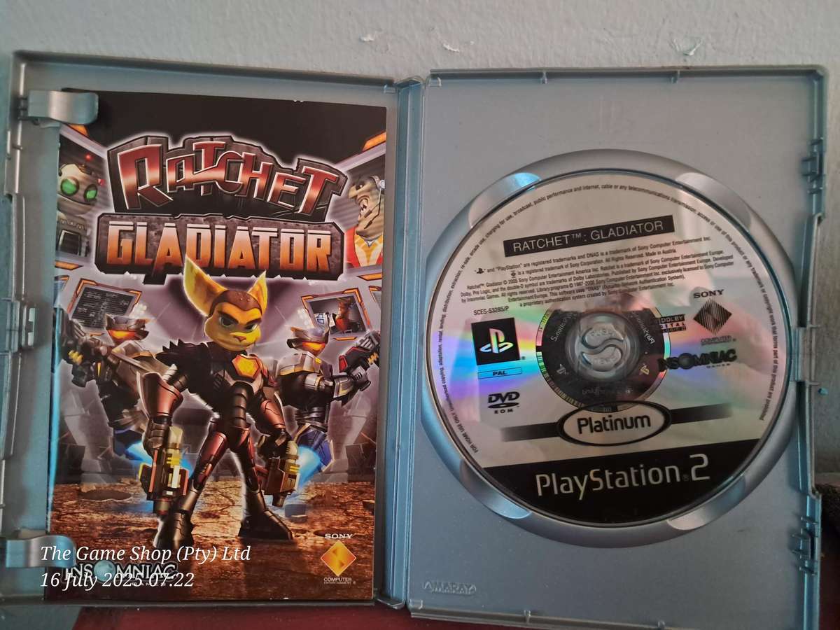 PS2 RATCHET GLADIATOR (PLATINUM) - CIB