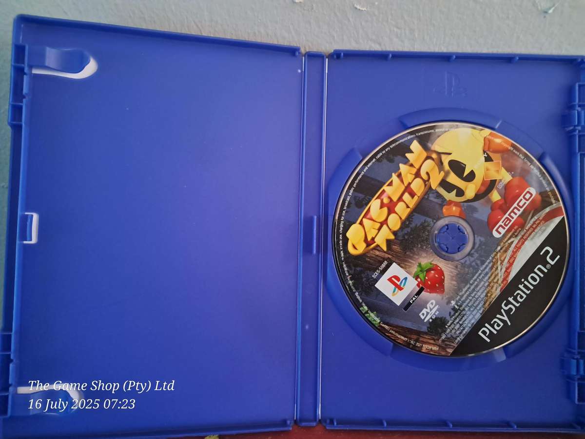 PS2N PACMAN WORLD 2 - NO MANUAL (RE-PRINTED ARTWORK)