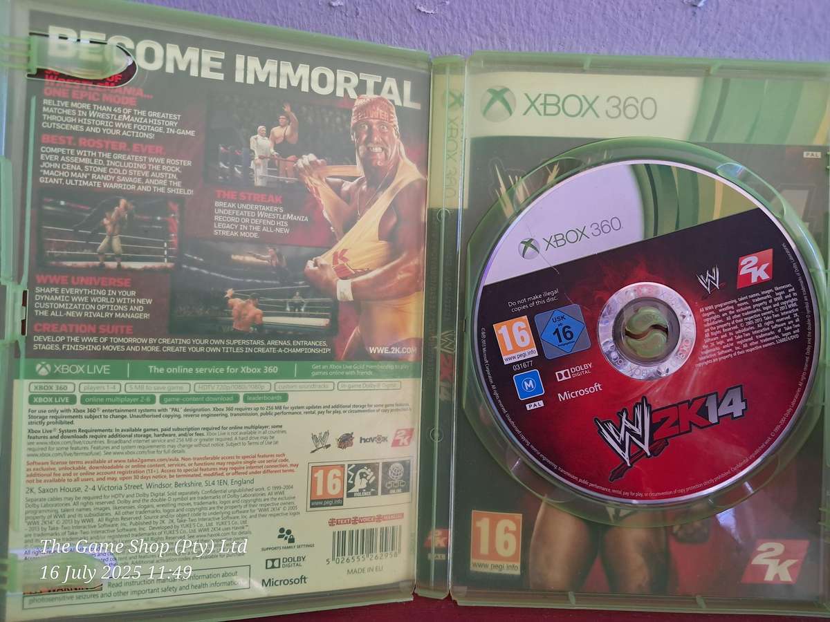 XBOX 360 WWE 2K14 - NO MANUAL
