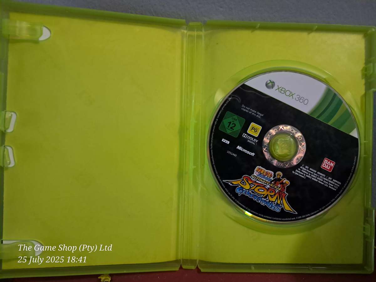 XBOX 360 NARUTO ULTIMATE NINJA STORM GENERATIONS - NO MANUAL (RE-PRINTED ARTWORK)