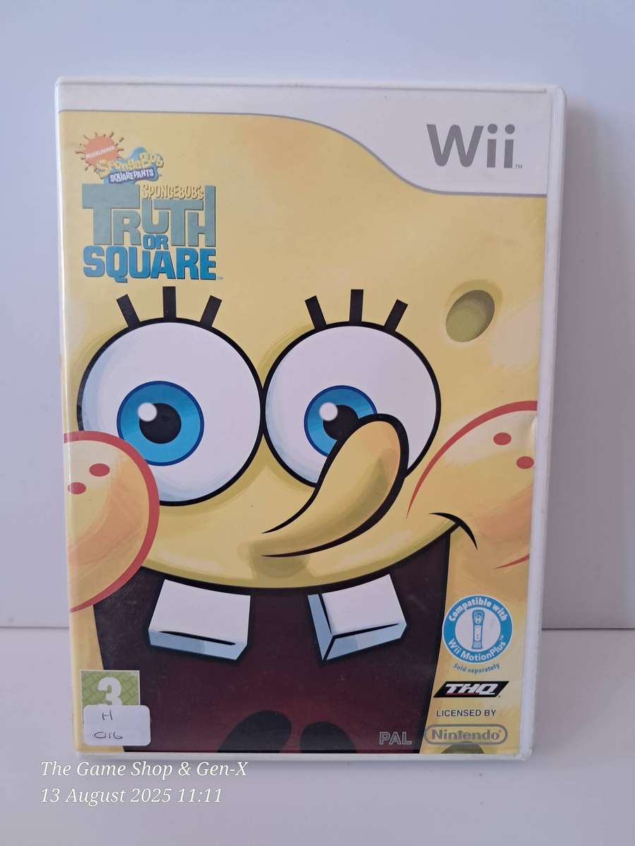 WII SPONGEBOB SQUAREPANTS : TRUTH OF SQUARE - CIB