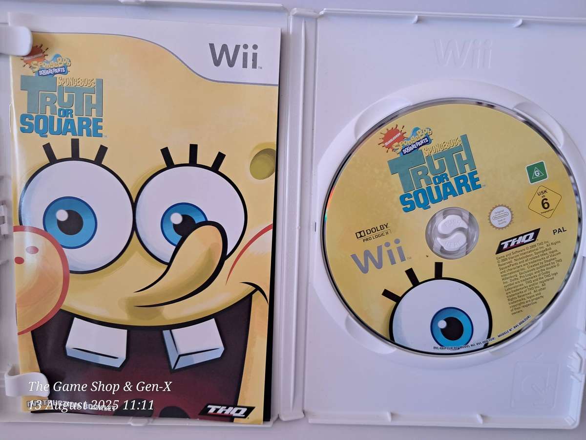 WII SPONGEBOB SQUAREPANTS : TRUTH OF SQUARE - CIB