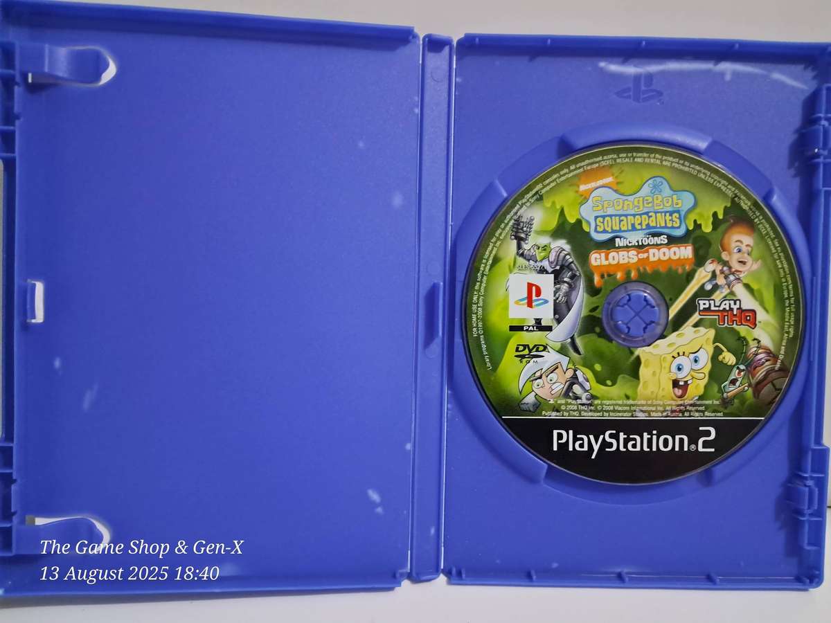 PS2 SPONGEBOB SQUAREPANTS : GLOBS OF DOOM - NO MANUAL
