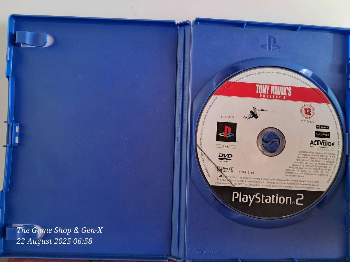 PS2 TONY HAWK PROJECT 8 - NO MANUAL (RE-PRINTED ARTWORK)