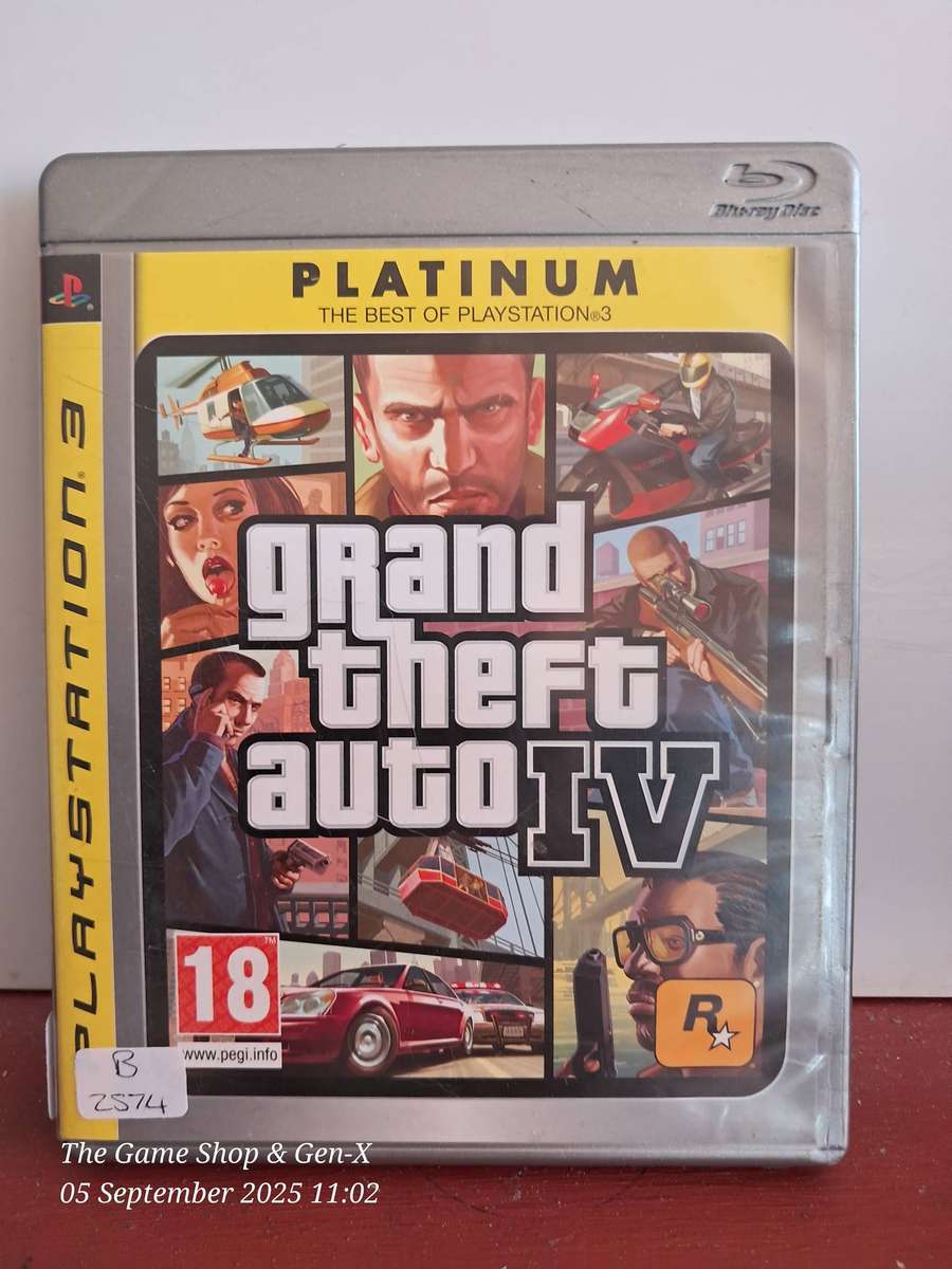 PS3 GRAND THEFT AUTO IV (PLATINUM) + MANUAL & MAP