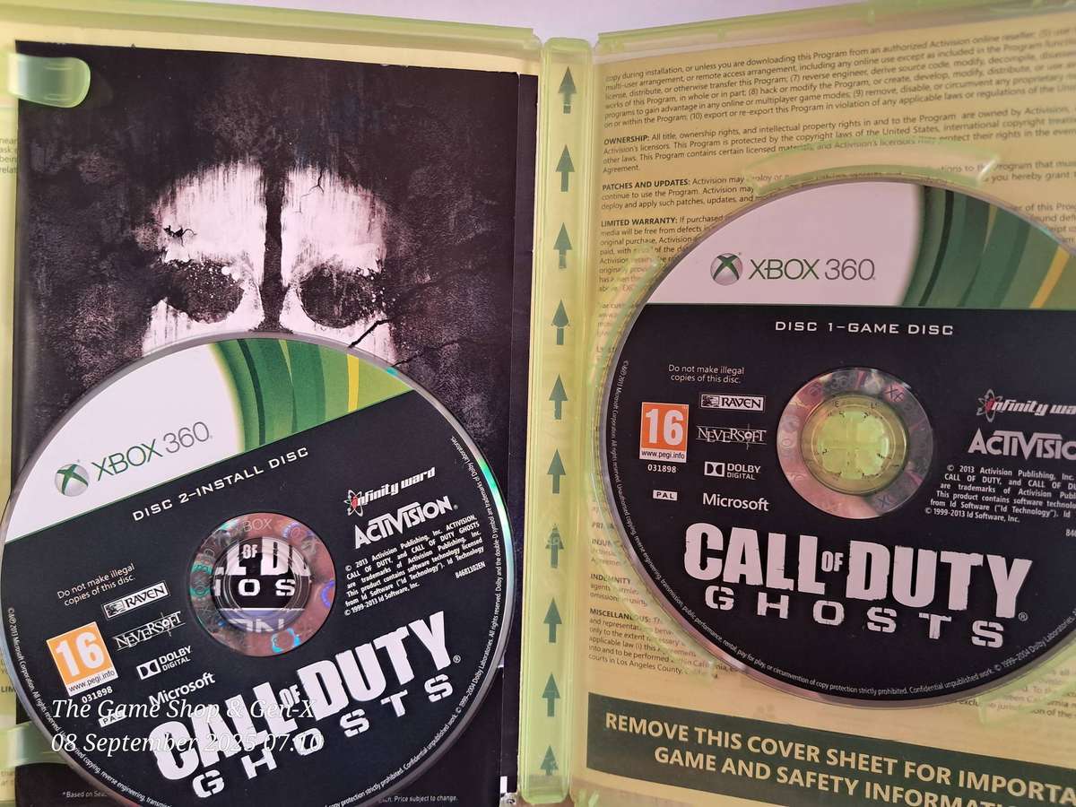 XBOX 360 CALL OF DUTY : GHOSTS + MANUAL
