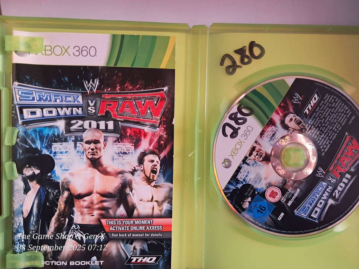 XBOX 360 SMACKDOWN VS RAW 2011 + MANUAL