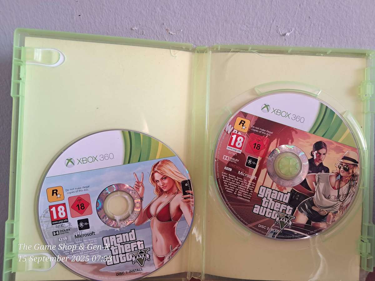 XBOX 360 GRAND THEFT AUTO 5 - NO MANUAL/MAP