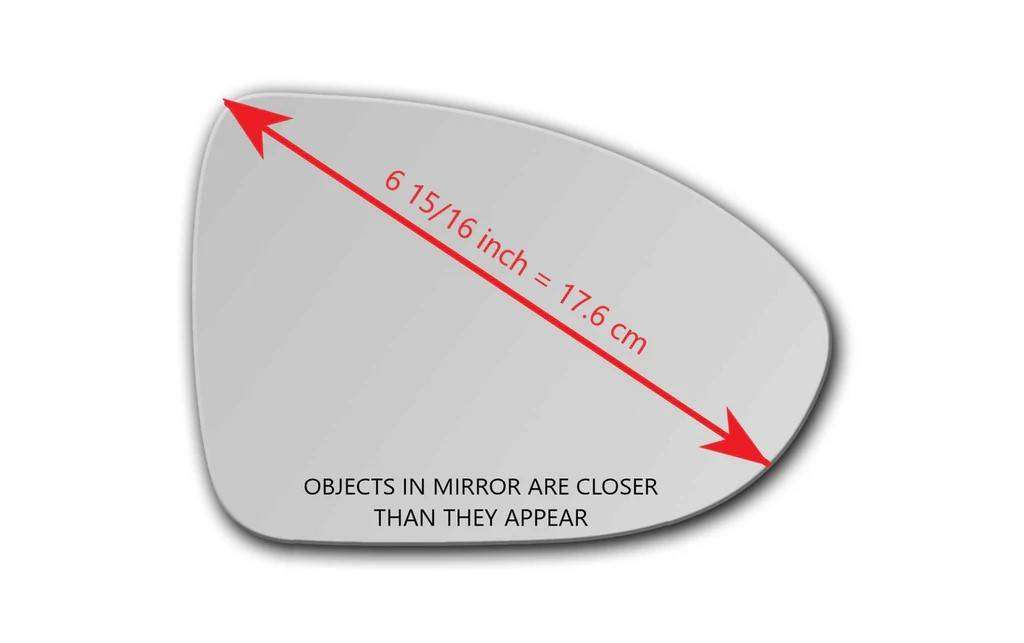 KIA RIO 2014 RIGHT OEM CONVEX CAR MIRROR GLASS ONLY