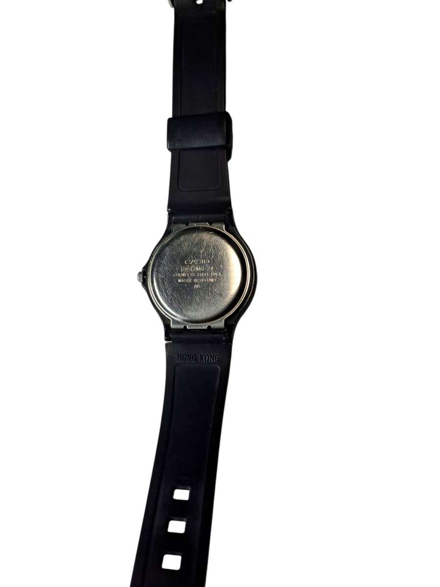 Casio MQ-24-1E Men's Analog Watch  Black Resin Strap  Tested & Functional  Pre-owned