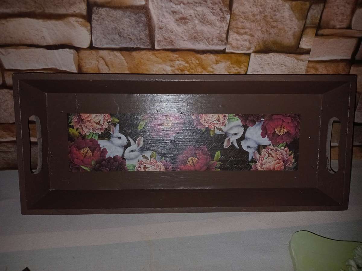 Tray bunny themed 30cm x 15cm