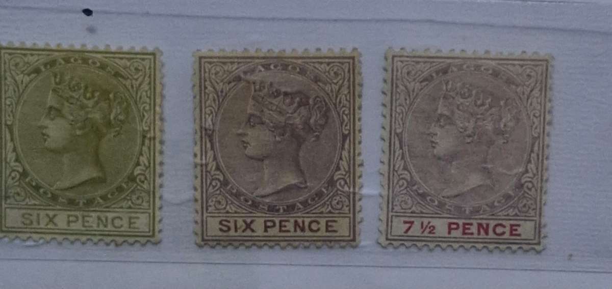 Lagos Queen Victoria batch of 3 unused stamps