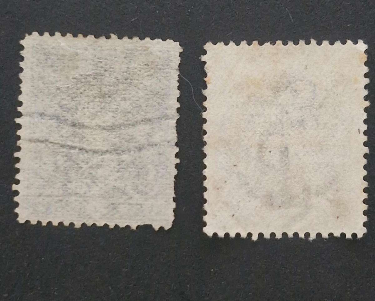 1892 USED 1 PENNY AND 1896 MINT 1/2 PENNY BRITISH SOUTH AFRICA STAMPS