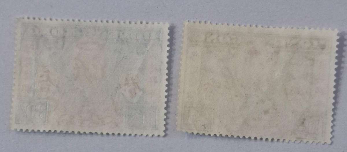 1st DAY on piece PLUS the Mint versions - HONG KONG 29 August 1946 30c and $1 stamps