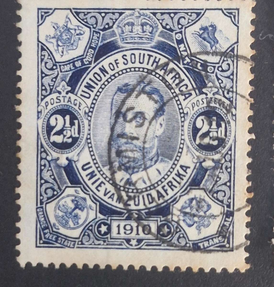 1910 UNION OF 2 1/2d STAMPS  - 2 DIFFERENT SHADES