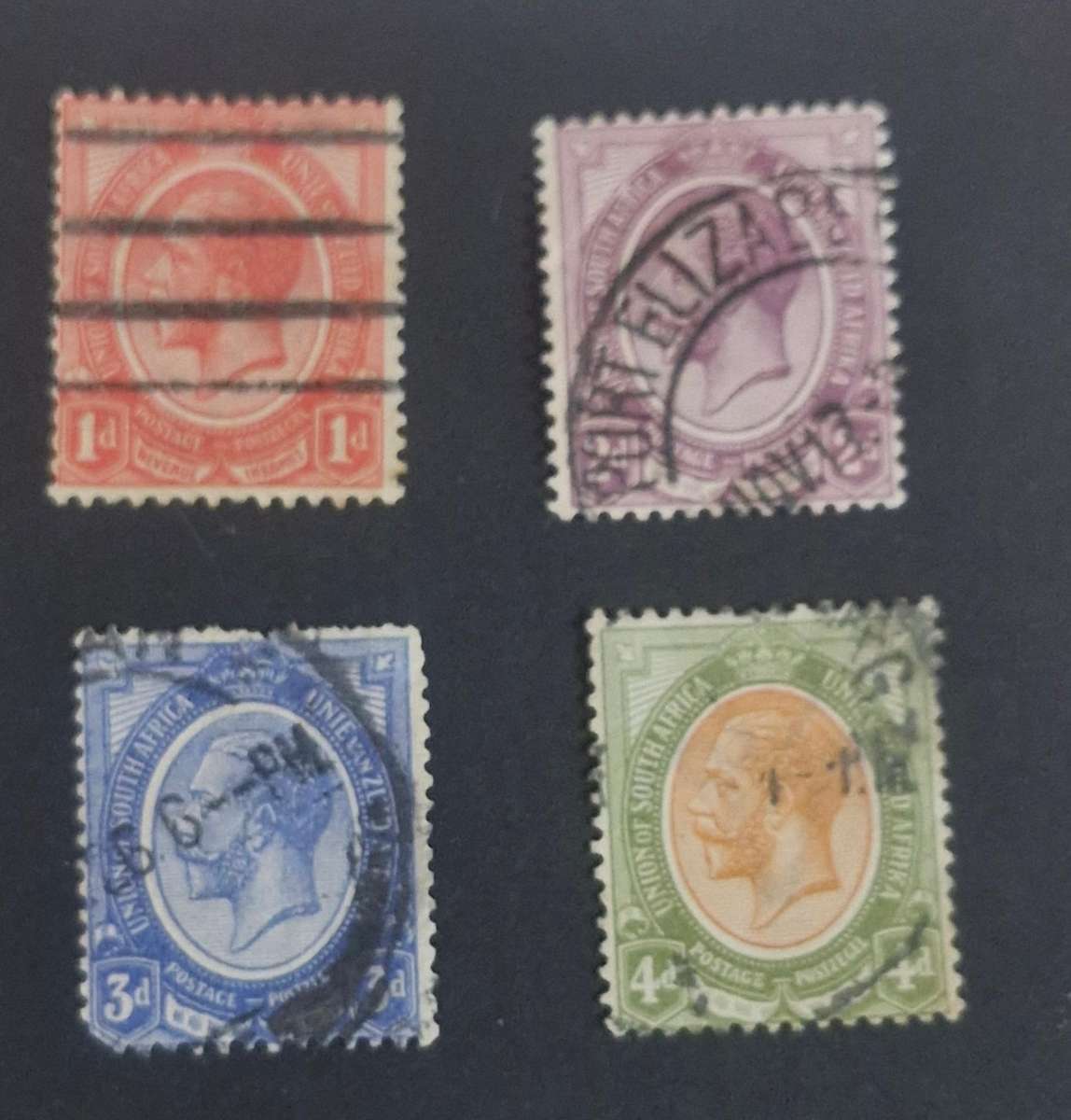 SELECTION OF 8 UNION OF SOUTH AFRICA STAMPS