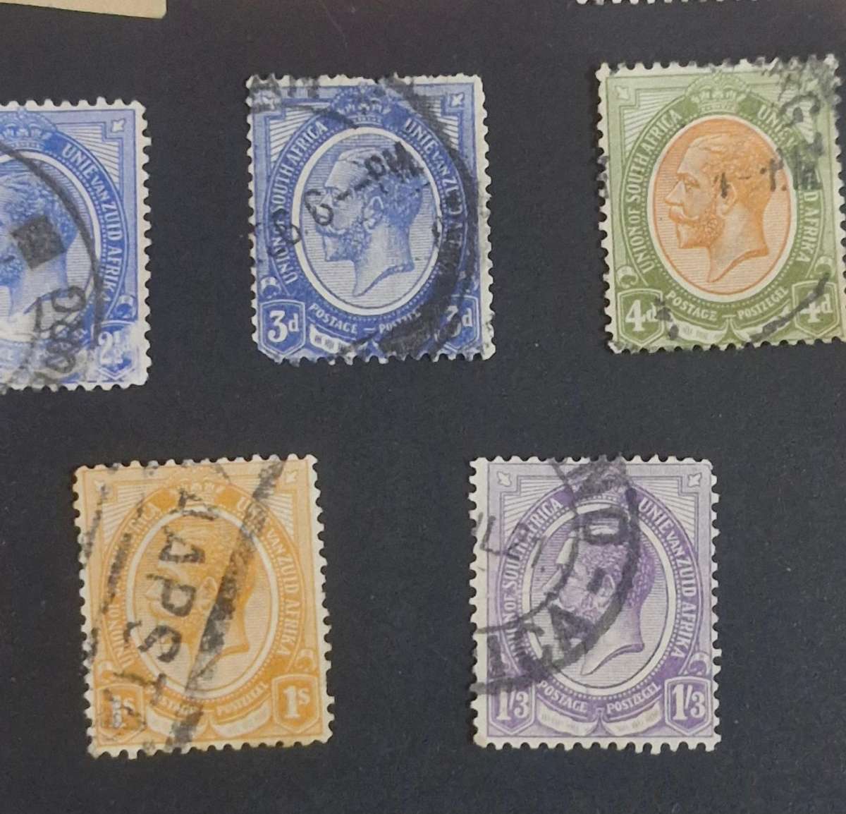 SELECTION OF 8 UNION OF SOUTH AFRICA STAMPS