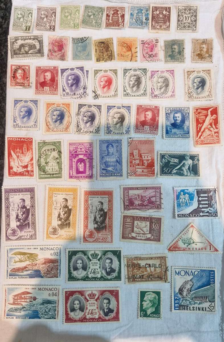 Selection of stamps from Monaco from 1891 to more current both used and unused