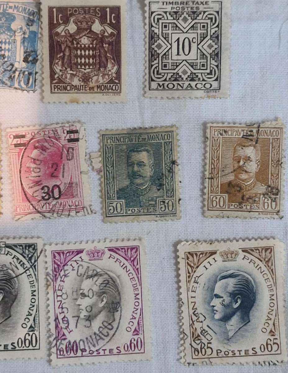 Selection of stamps from Monaco from 1891 to more current both used and unused