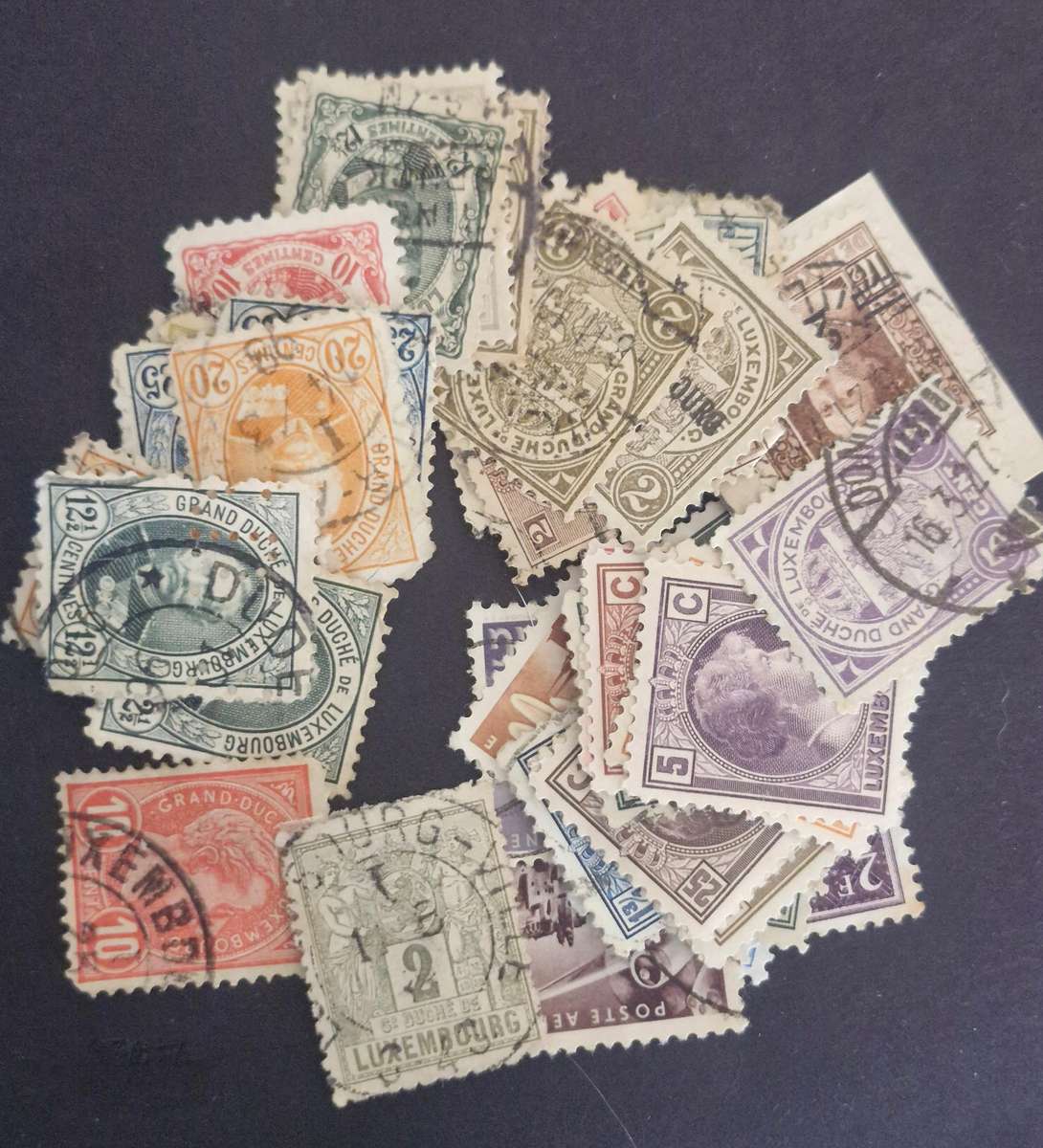 Selection of Luxenbourg stamps from 1876 to 1985