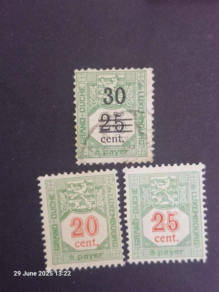 Selection of Luxenbourg stamps from 1876 to 1985
