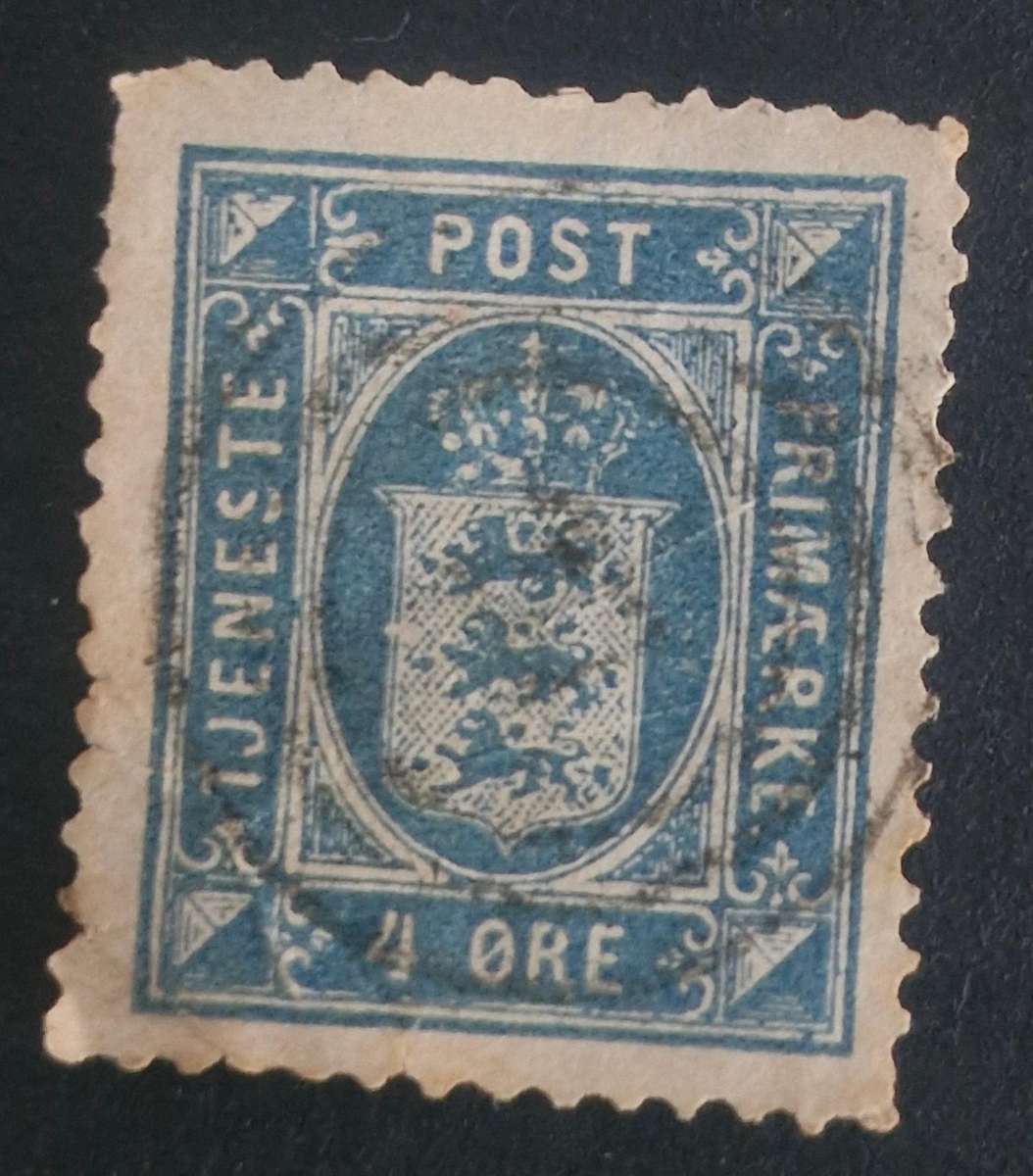 1875 Danish 4 Ore Government stamp