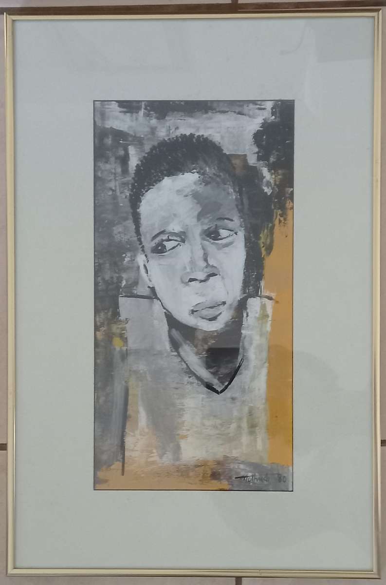 Beautiful Original Thabo Mothudi painting - one of two on auction