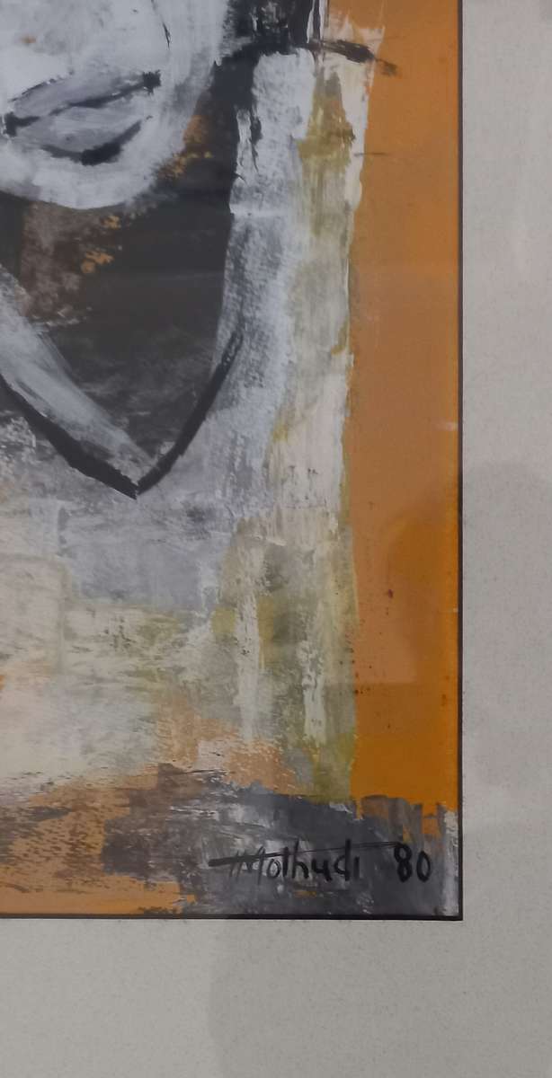 Beautiful Original Thabo Mothudi painting - one of two on auction