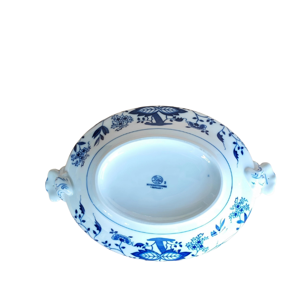 Hutschenreuther Germany Covered Serving Dish Blue Onion Porcelain Tureen