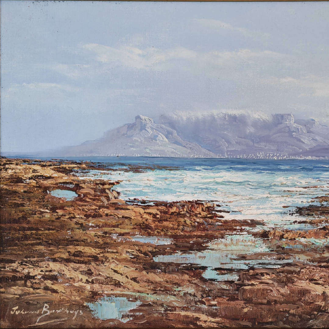 Johan Bonthuys (SA 20th C) Table mountain Oil on canvas