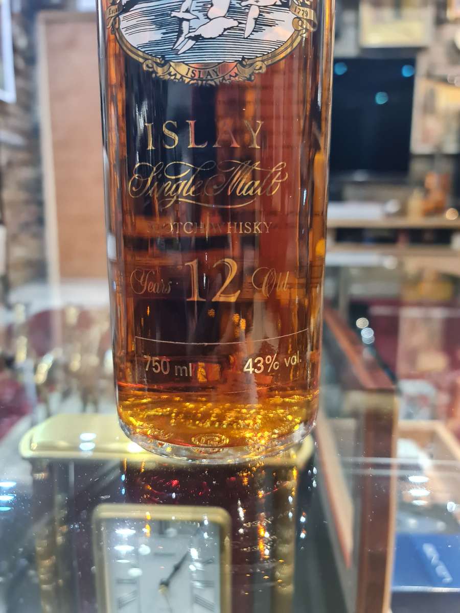 Bowmore 12 Years 1990's Screen Printed Whisky Bottle