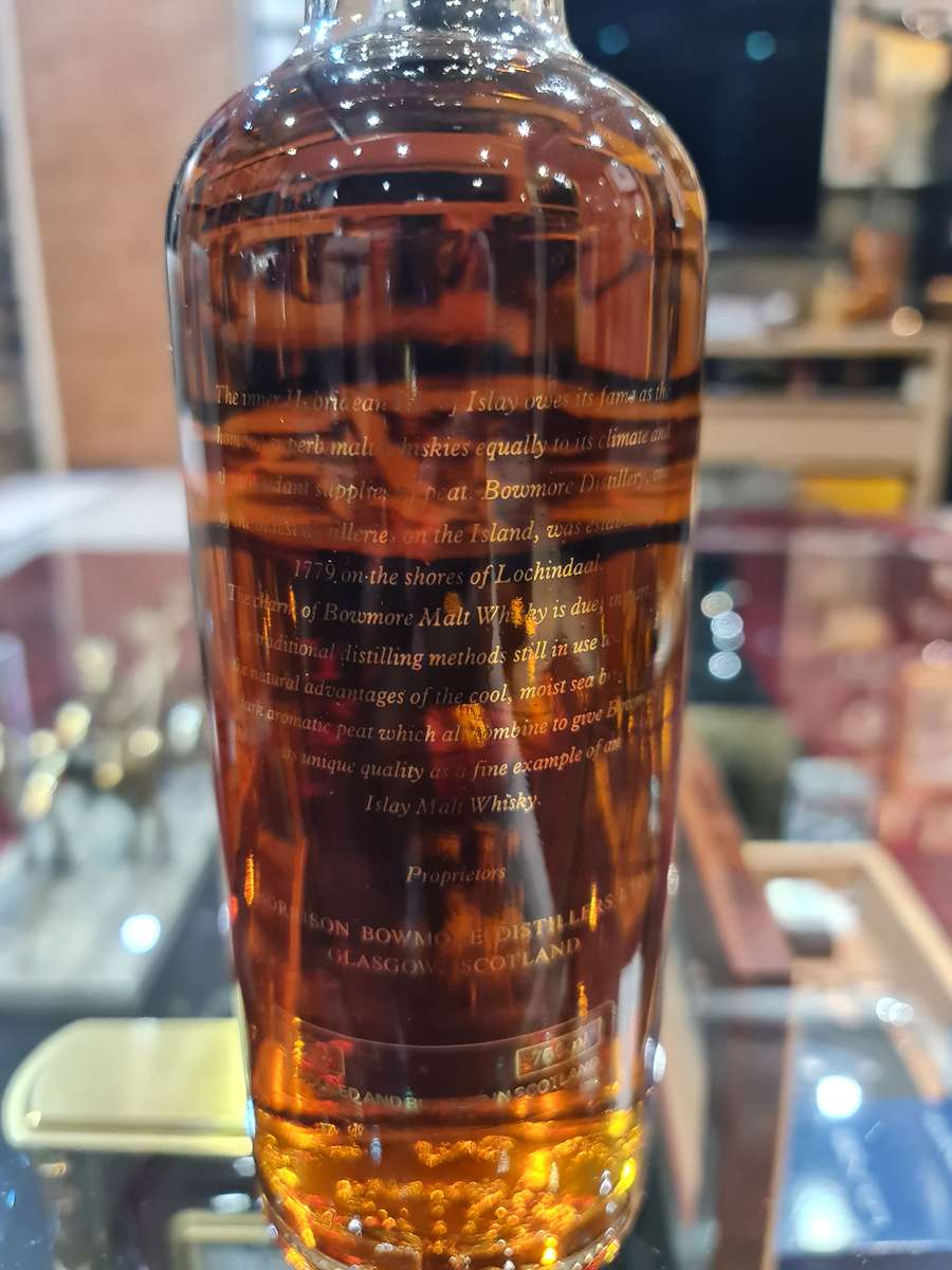 Bowmore 12 Years 1990's Screen Printed Whisky Bottle