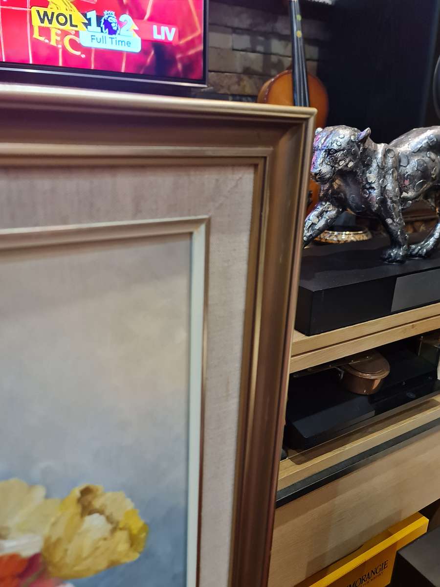 Still Flowers in a Glass Vase Painting