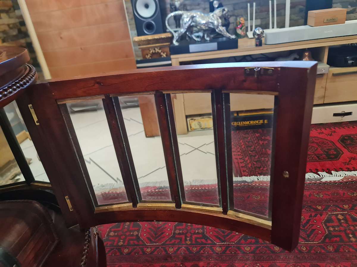 Antique Mahogany Tray Top Vitrine Table