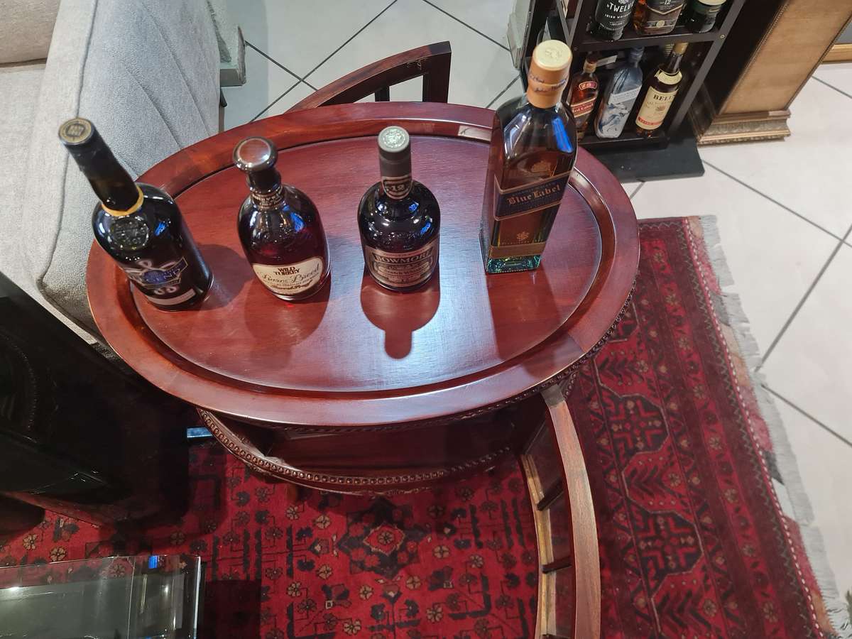 Antique Mahogany Tray Top Vitrine Table