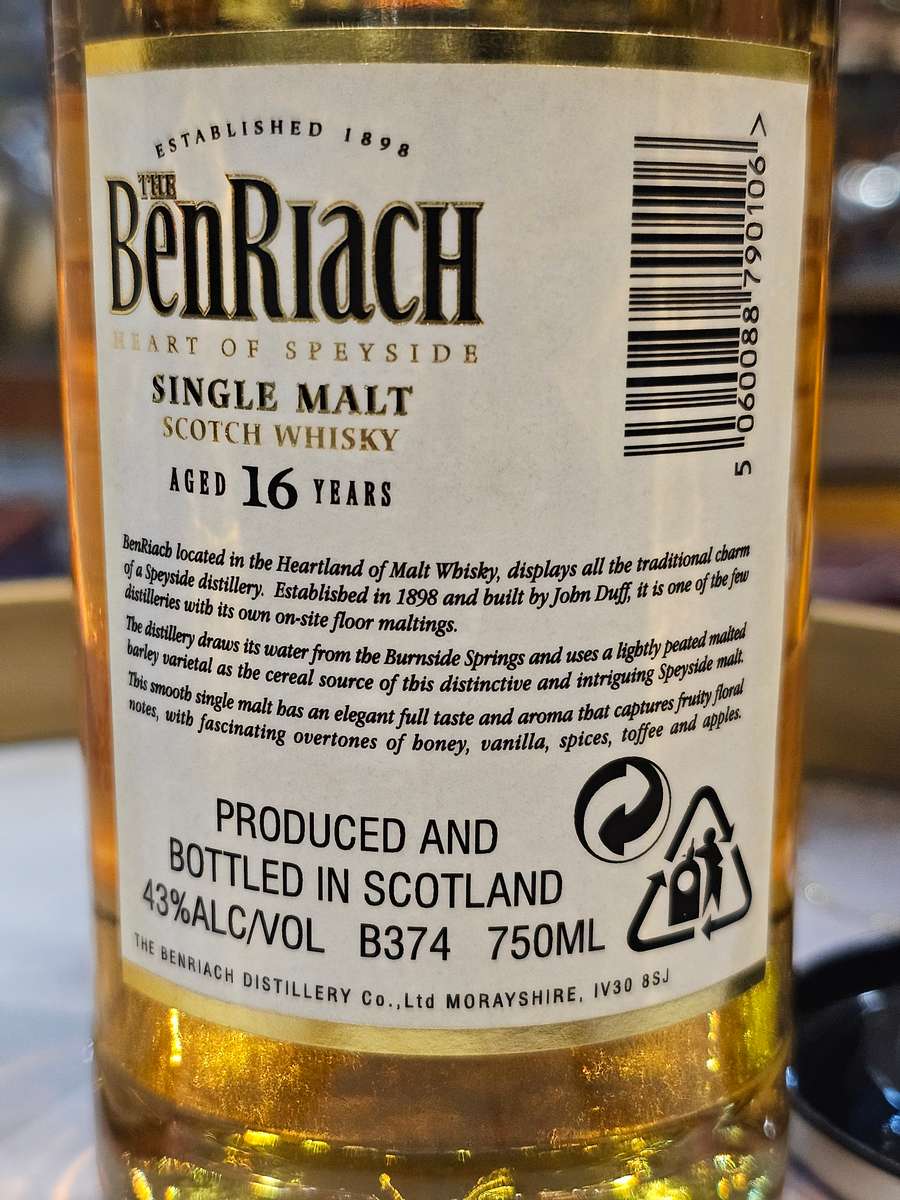 Benriach 16 Year Old Single Malt Whisky